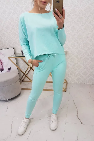 Dámský mint oversized set s halenkou Kesi