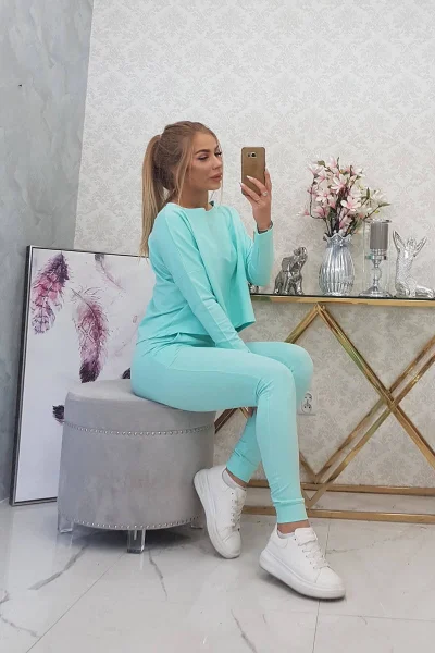 Dámský mint oversized set s halenkou Kesi