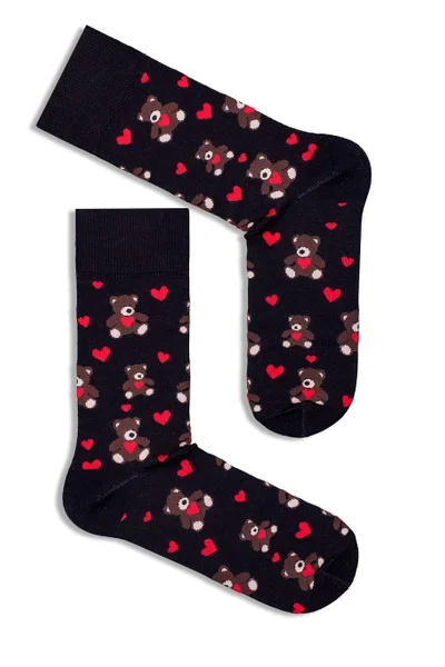 Vysoké pánské ponožky s barevným potiskem Milena