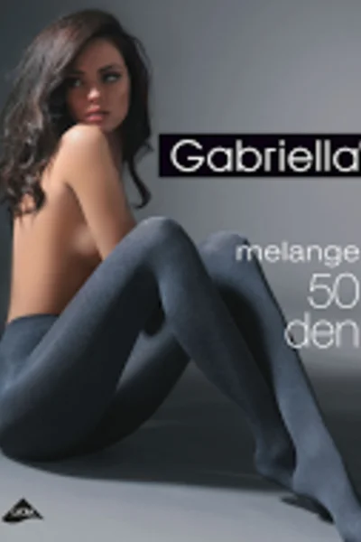Hrubší melanžové dámské punčochové kalhoty MELANGE Gabriella (v barvě MELANGE NERO)
