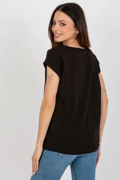 Pohodlné bavlněné dámské tričko FANCY černé