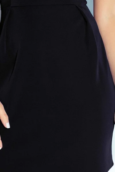 Dámské společenské dámské šaty MADLENE bez rukávů krátké černé - Černá - Numoco
