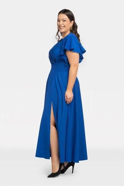 Elegantní Plus Size Šaty s Rozparkem Karko