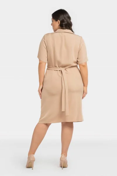 Elegantní plus size šaty Kyoto s kapsami Karko