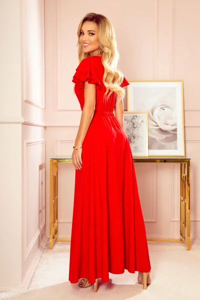 Červené dámské šaty Numoco Lidia