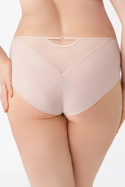 Tělové dámské pohodlné kalhotky s krajkou Gorsenia