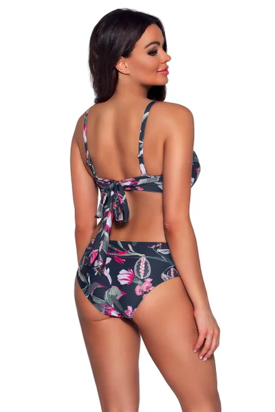 Podprsenka Bardotka AVA SWIMWEAR Navy Květy