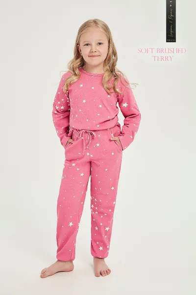 Dívčí růžové pyžamo s hvězdičkami Taro