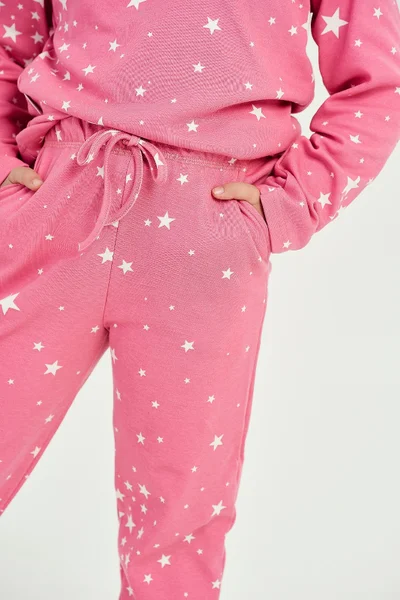 Dívčí růžové pyžamo s hvězdičkami Taro