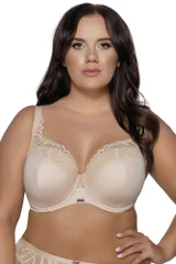 Světle béžová dámská plus size podprsenka Ava