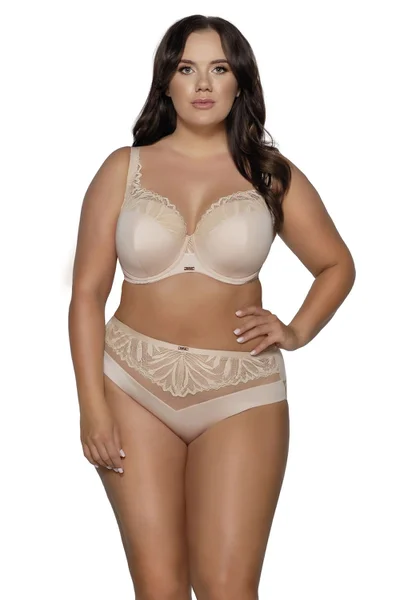 Světle béžová dámská plus size podprsenka Ava