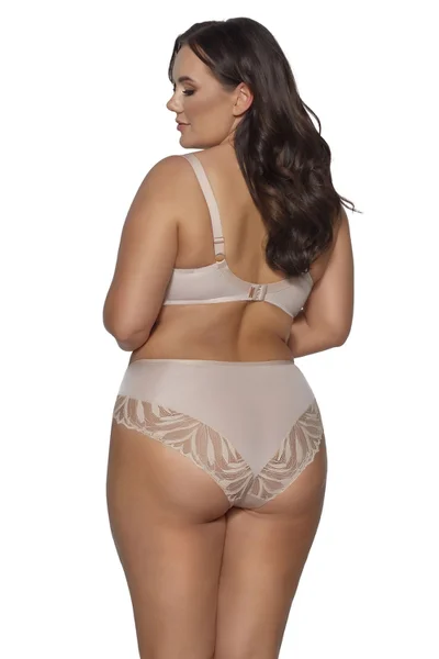 Světle béžová dámská plus size podprsenka Ava