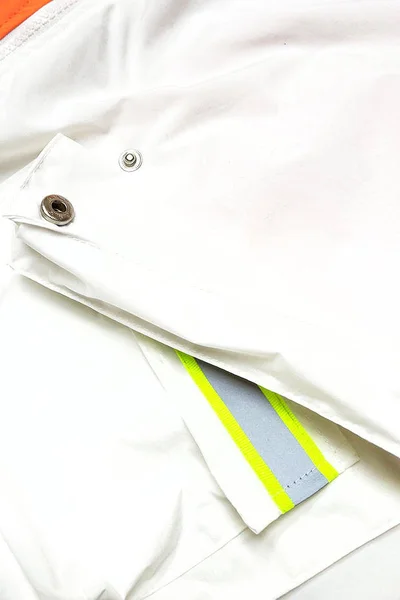 Bílooranžová dámská bunda větrovka K34 Ann Gissy (v barvě bílá)