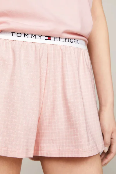 Světle růžové dámské pyžamo se šortkami Tommy Hilfiger