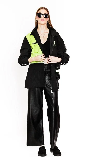 Černozelená dámská bunda větrovka V923 Ann Gissy (v barvě černá)