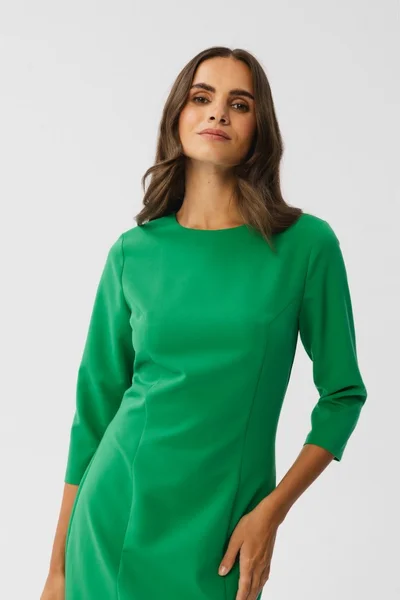 Zelené pouzdrové midi šaty STYLOVE