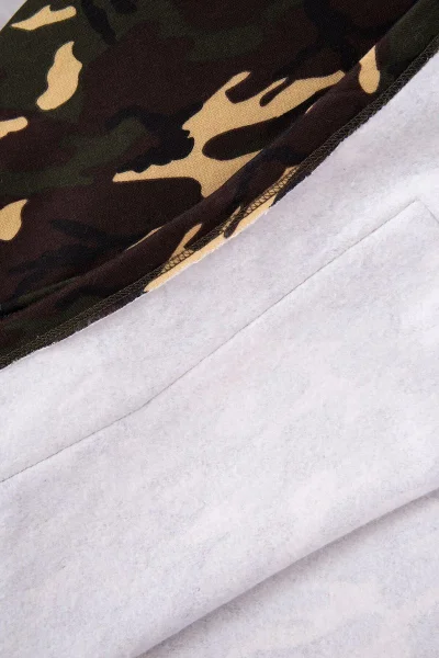 Dámské camo šaty s kapucí Kesi - khaki/hnědé