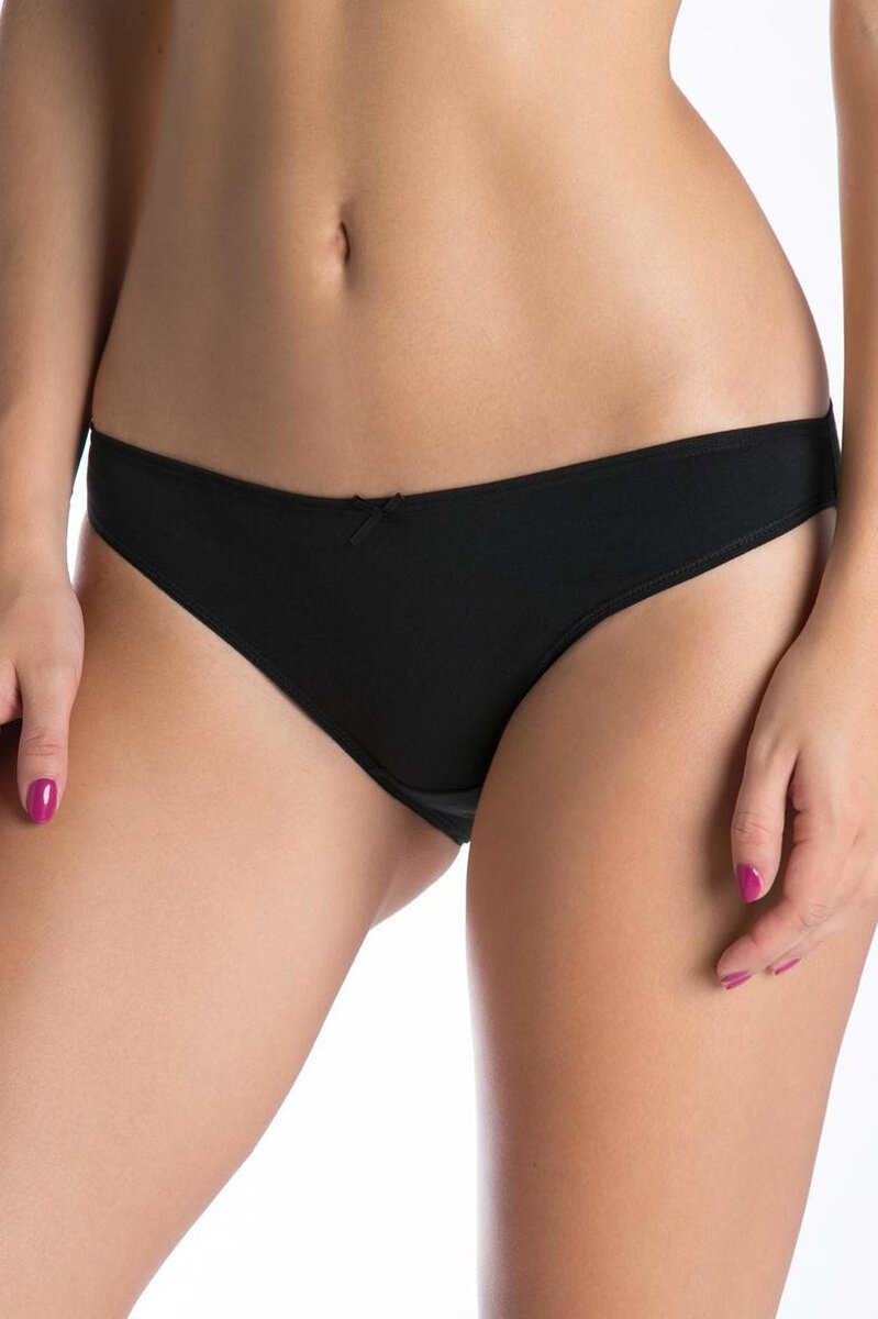 Černé dámské kalhotky mini bikiny Lama L-400-02 3-pack, černá L i170_L-400MB-02_L