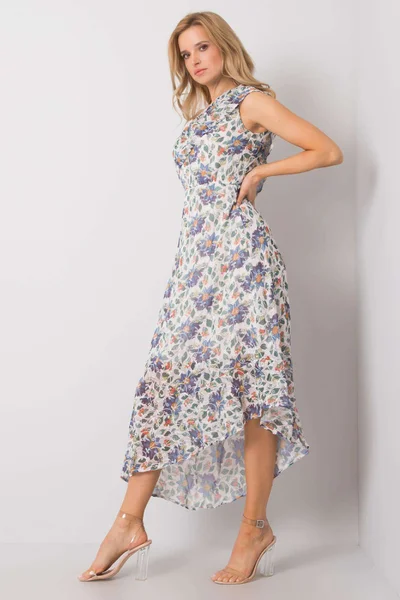Dámské RUE PARIS Vzorované dámské šaty s asymetrickým výstřihem FPrice