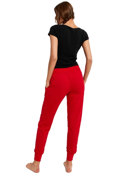 Dámské červené teplákové kalhoty Italian Fashion