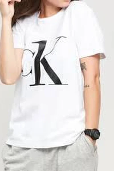 Dámské triko Q128 7UM bílá - Calvin Klein