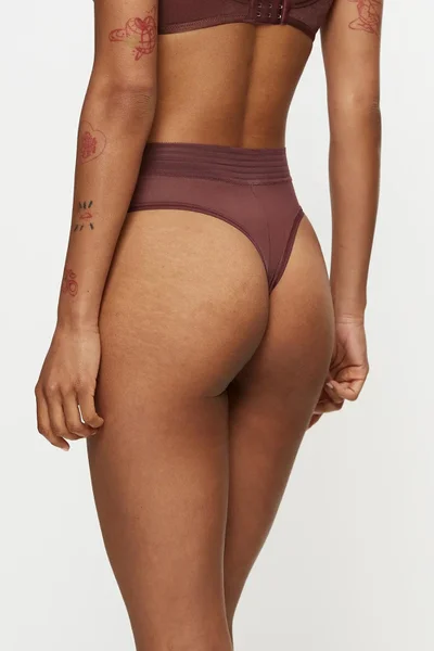 Dámská tanga Triumph Sheer Highwaist - Hnědá