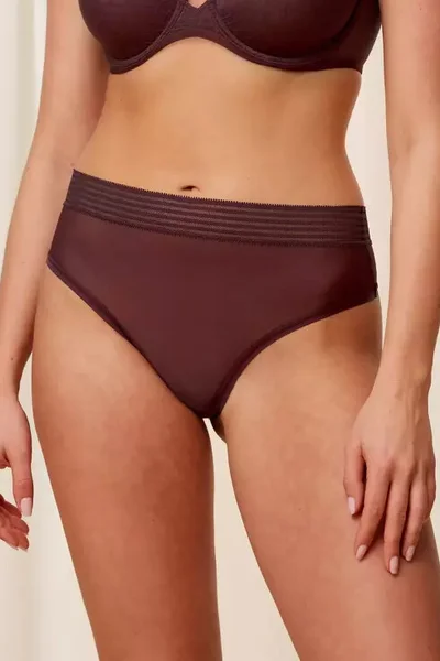 Dámská tanga Triumph Sheer Highwaist - Hnědá