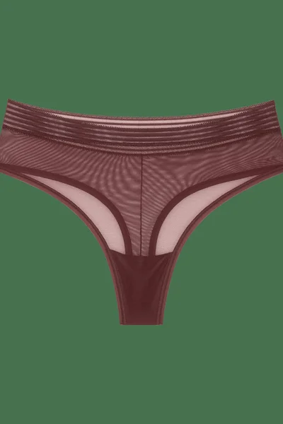 Dámská tanga Triumph Sheer Highwaist - Hnědá