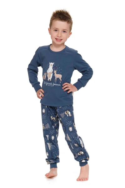 Modré pyžamo pro chlapce se zvířátky Doctornap
