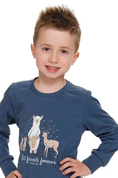 Modré pyžamo pro chlapce se zvířátky Doctornap