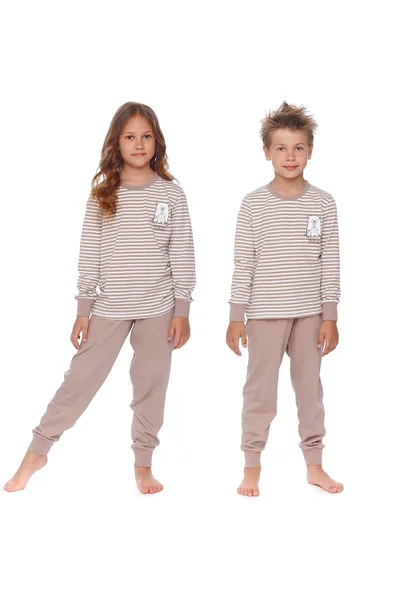Dlouhé béžové pyžamo pro děti Doctornap