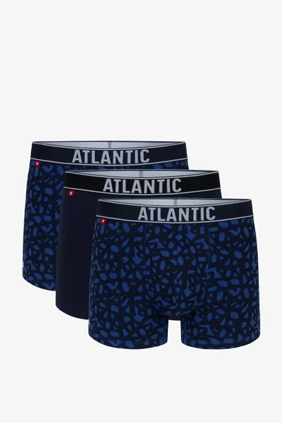 Bavlněné vzorované pánské boxerky 3ks Atlantic