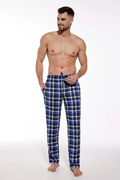 Kostkované pánské kalhoty k pyžamu plus size Cornette