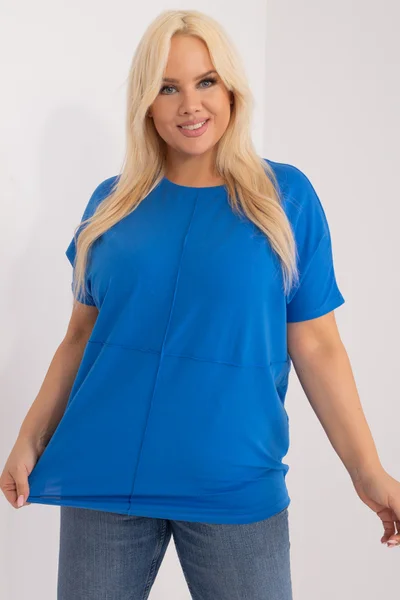 Modré dámské tričko s krátkým rukávem FPrice
