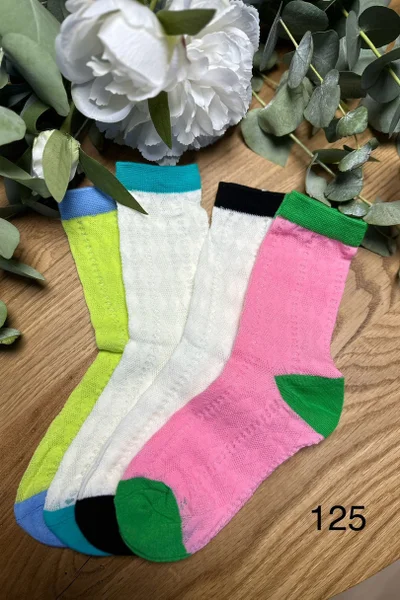 Vysoké barevné dámské ponožky Magnetis