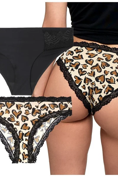 Dámské kalhotky Moraj leopardí vzor 2ks