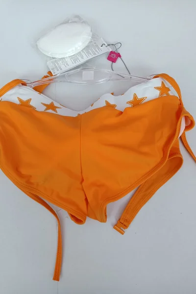 Oranžovo-bílé dámské bikiny s hvězdami Etna