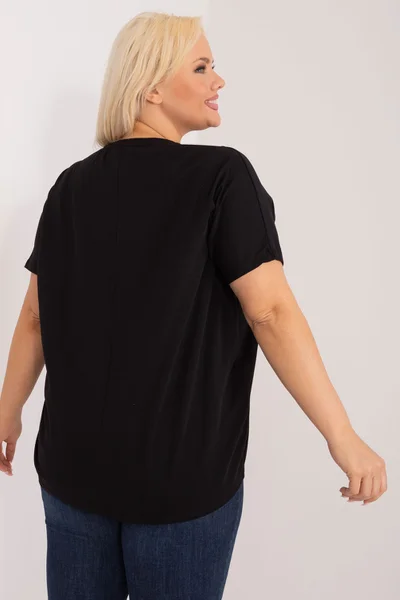 Černé dámské tričko s krátkým rukávem FPrice