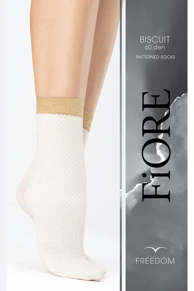 Ecru dámské ponožky Fiore