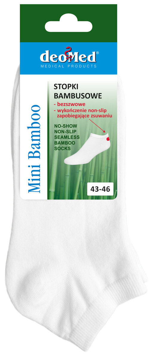 Bambusové kotníčkové ponožky JJW Deomed Non-Slip, bílá 43-46 i170_SKA-MINI-BAMBOO-NON-SLIP-BIAŁY-43-46