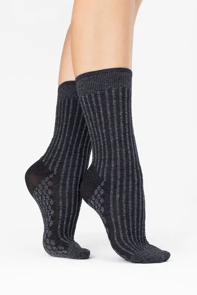 Vysoké dámské ponožky s proužky Fiore