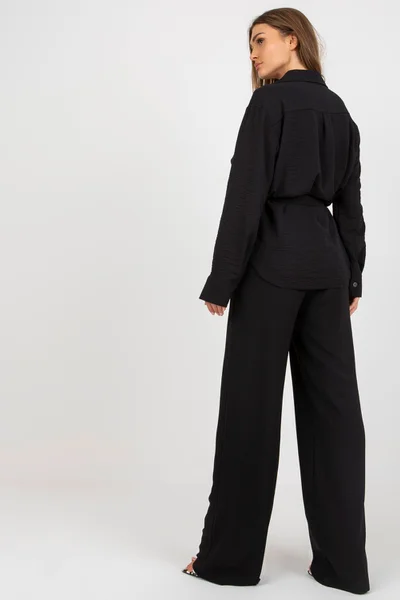 Ležérní dámská černá košile FPrice
