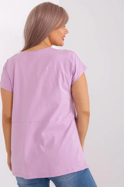 Lila dámské volné tričko univerzální velikost FPrice