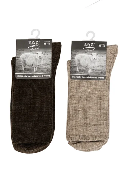 Pánské netlačící ponožky Tak Natural Wool Y832