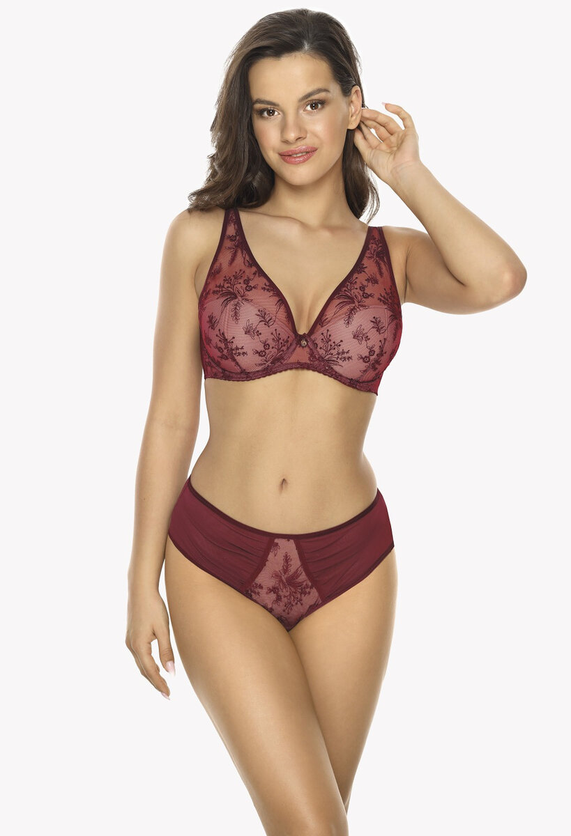 Dámská push-up podprsenka bralette Gaia BS JW483 Jenny Bordó (barva Kaštan), kaštanové 65G i384_59329502