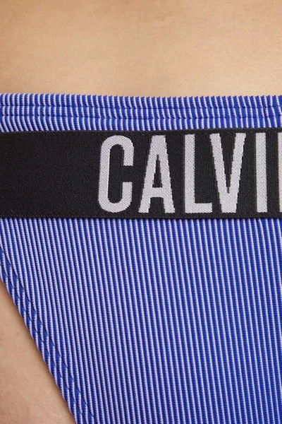 Modrý žebrovaný spodní díl plavek Calvin Klein