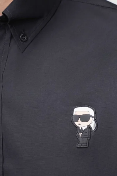 Černé/růžové tričko s dlouhým rukávem Karl Lagerfeld