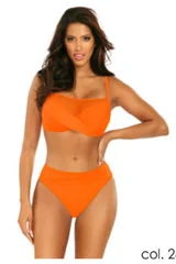 Oranžové dámské bikiny s push-up efektem Self