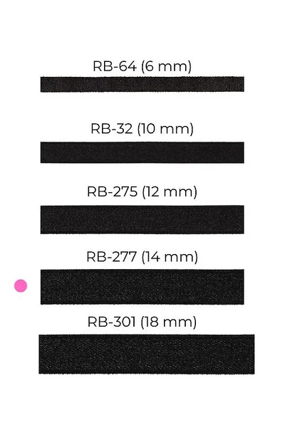 Tradiční látková ramínka Julimex 14mm RB 276,277