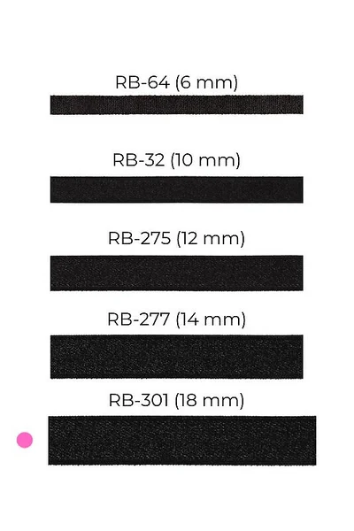 Látková podprsenková ramínka Julimex 18mm RB 300,301